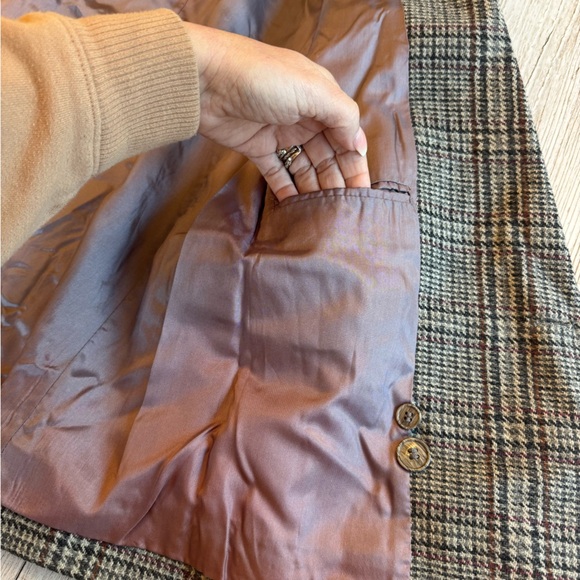 Vintage 80’s Casa de Lana 100% Virgin Wool Gray Plaid Jacket Blazer Size 5/6 - Picture 10 of 15